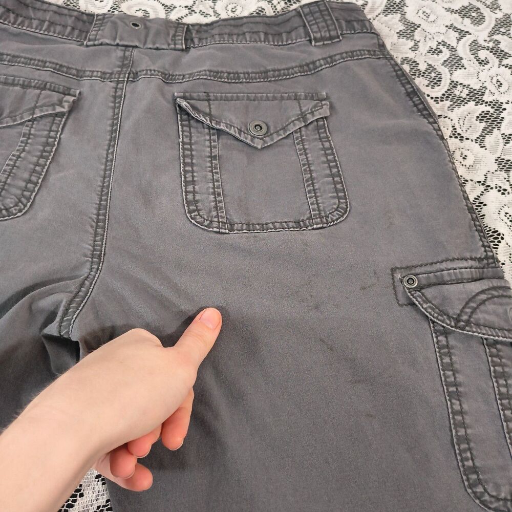 Cotton Mid Rise Hiking Pants w Cargo Pockets - Picture 8 of 12